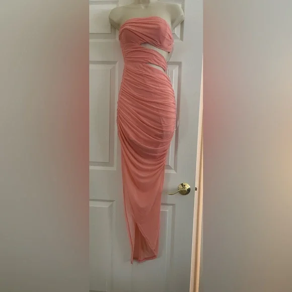 HELLO MOLLY STYLE POINTS MIDI DRESS PINK sz small - Picture 7 of 11